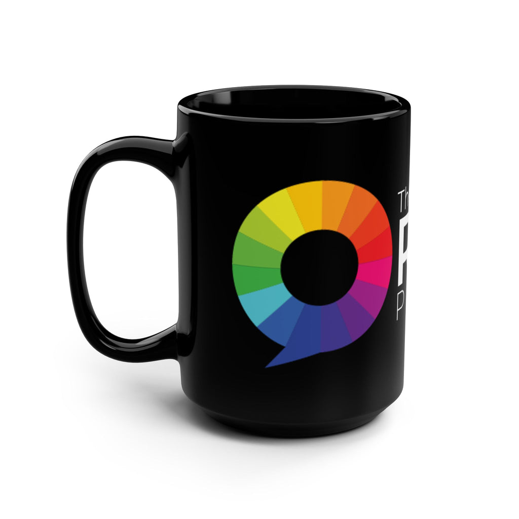 TheRACEProject™ | Black Ceramic Coffee Mug, 15oz