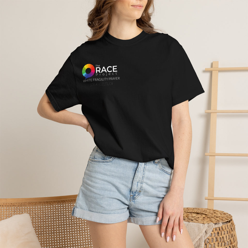 TheRACEProject™ | White Fragility Prayer Tee | Black